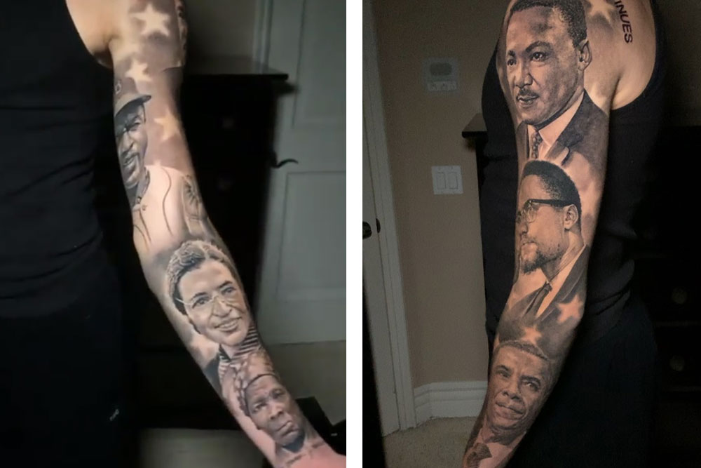 NBA star Lonzo Ball shows off incredible tattoo sleeve featuring the best  of Black history  TheGrio