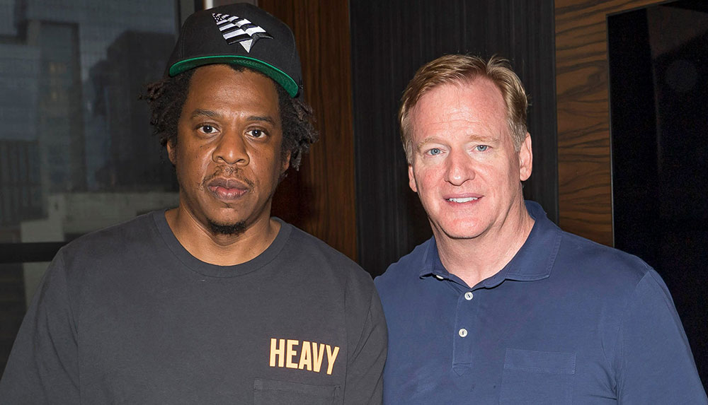 Jay-Z with NFL Commssioner, Roger Goodell