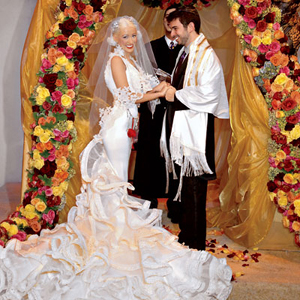 Christina Aguilera and Jordan Bratman at their 2005 wedding